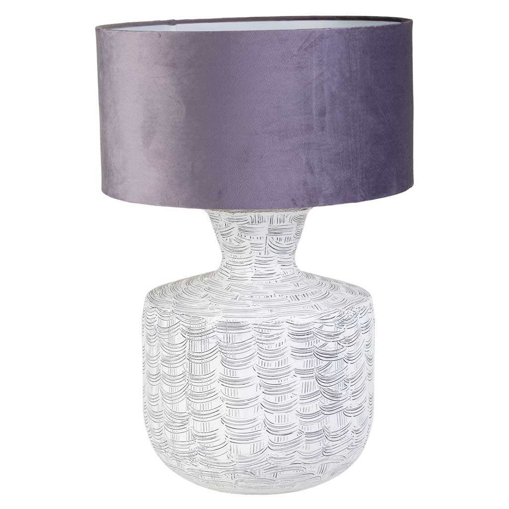 Wonderlust Deco - Lámpara de mesa de metal blanca 35x35x69 Blanco 35x35x69h cm