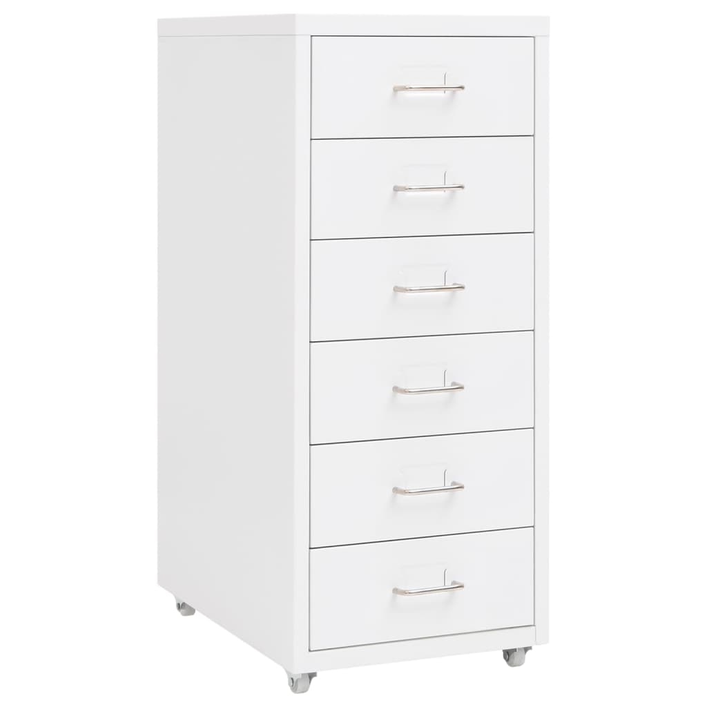 vidaXL Armario archivador móvil metal 28x41x69 cm en color Blanco/Negro/Antracita y más | almacenamiento funcional diseño moderno para baño dormitorio sala