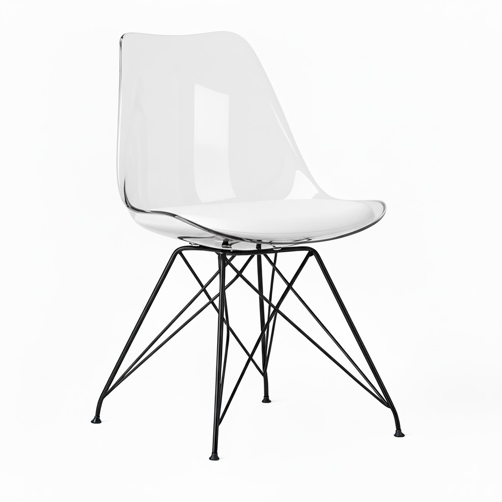 ORION91oficial® - Silla VEGA Estructura Negra Asiento (VARIOS COLORES) Acolchado Piel Sintética Color Blanca– 48 x 41 x 82 cm Co