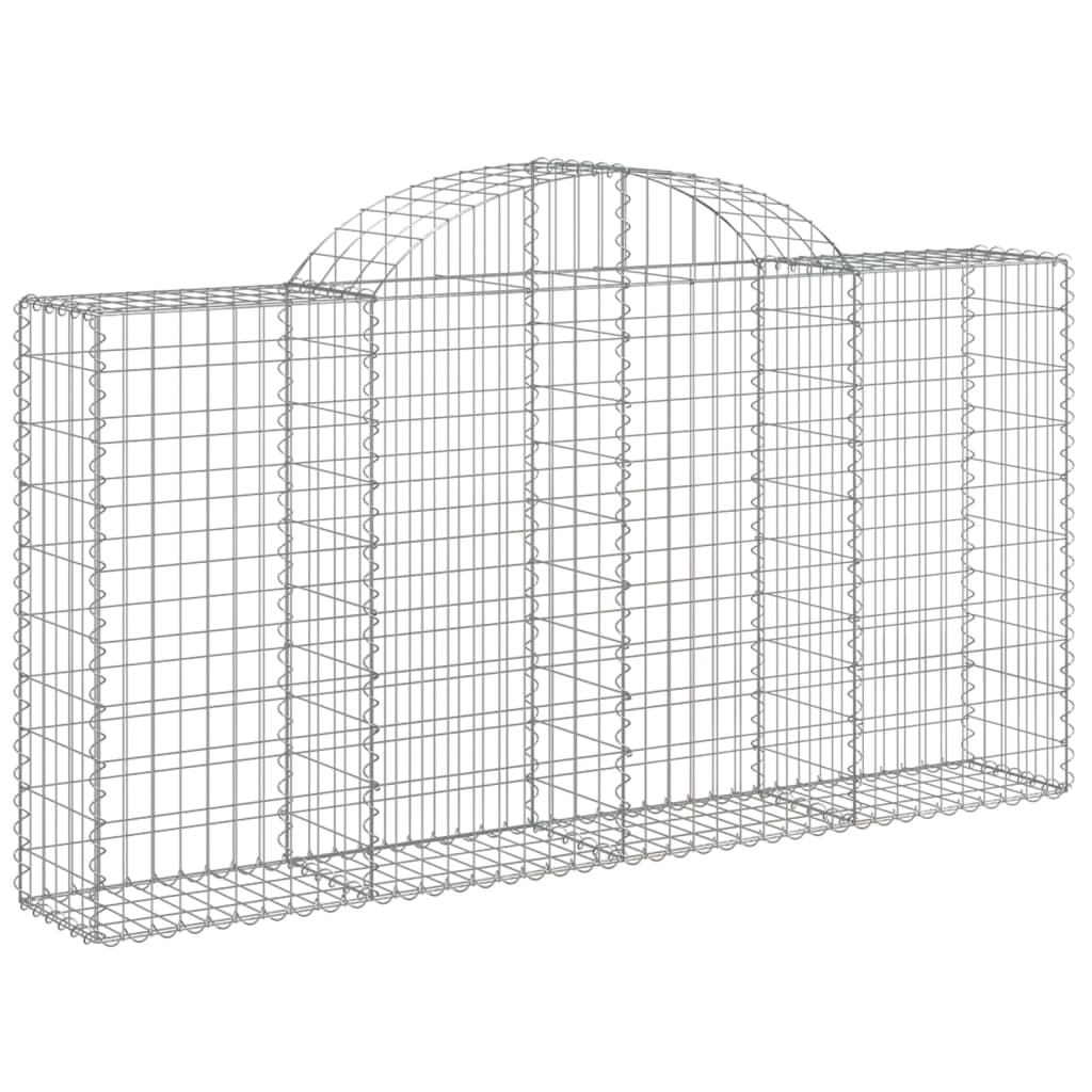 Vidaxl Cesta de Gaviones Arco Hierro Galvanizado 200x30x40/60 Cm