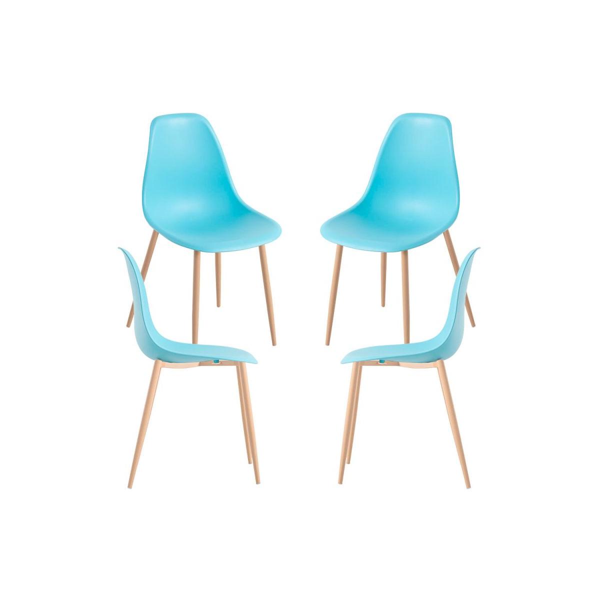Regalos Miguel - Packs Sillas Comedor - Pack 4 Sillas Mykle - Turquesa