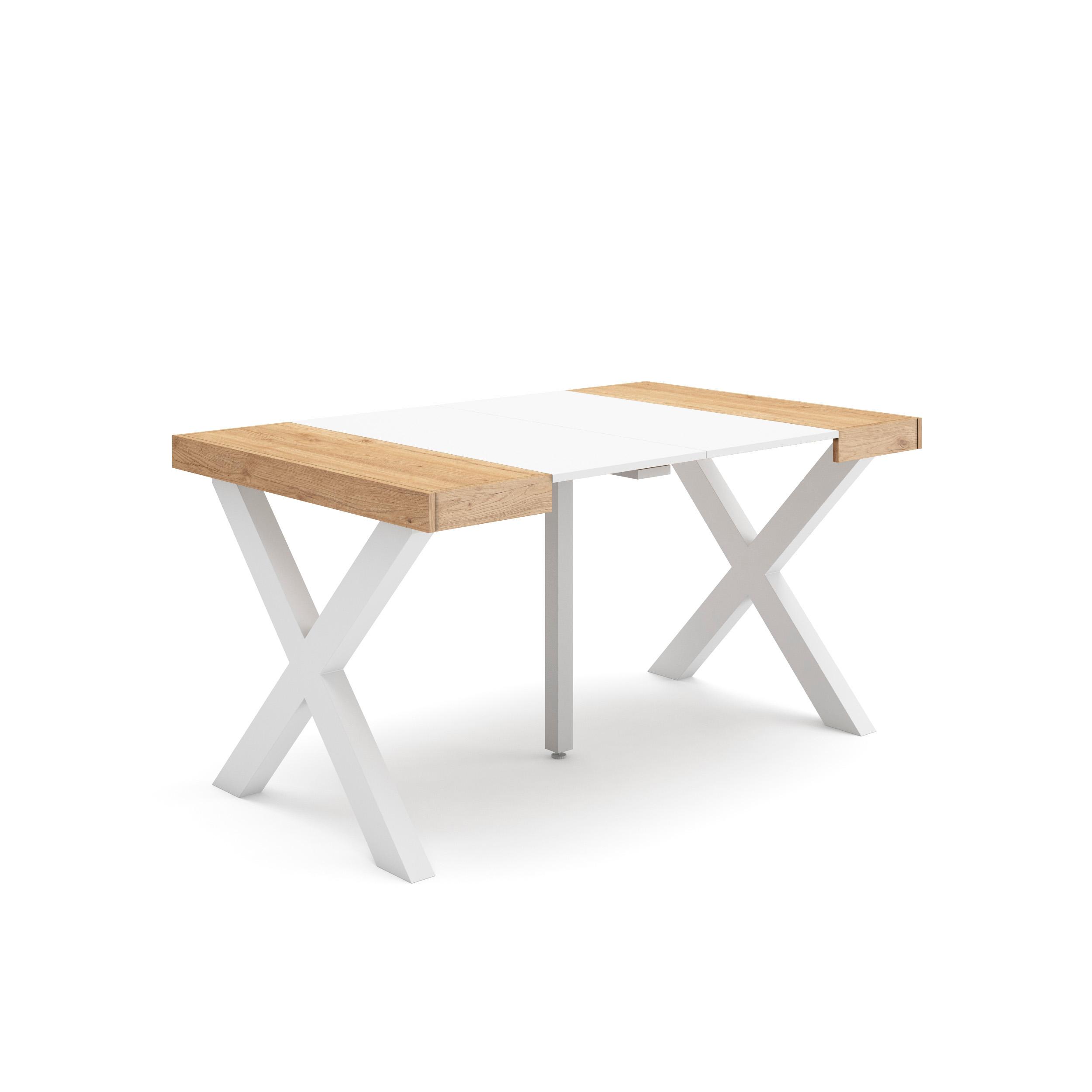 Skraut Home, Mesa Consola Extensible, Mesa Auxiliar, Tapa, 58/140x90x73cm, Práctica y Versátil, Estilo Moderno, Fácil Montaje