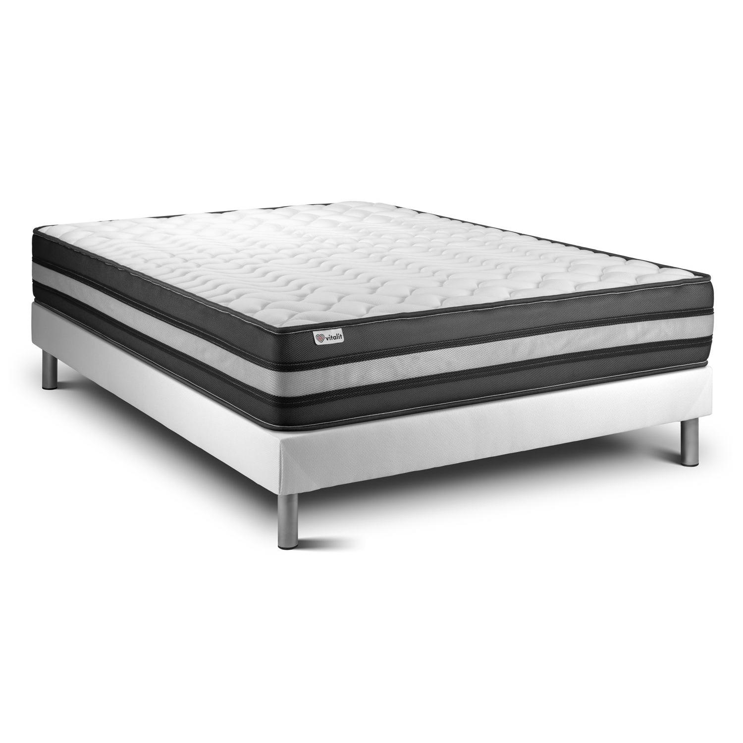 Conjunto VITAL POWER ZEN 140 x 220 cm somier Kit blanco