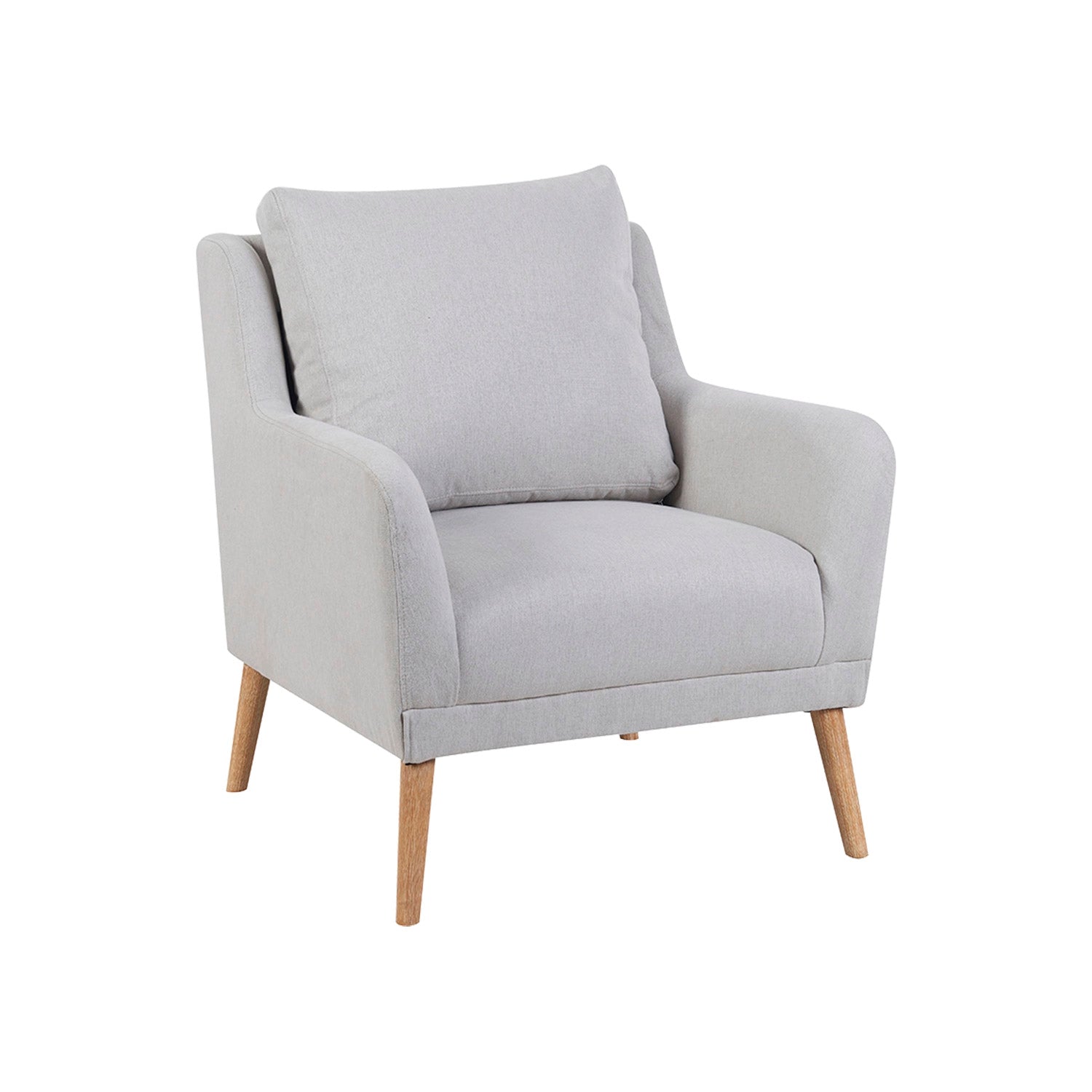Sillón tapizado en tela allison  gris para hogar moderno mueble de almacenaje  - Homekit
