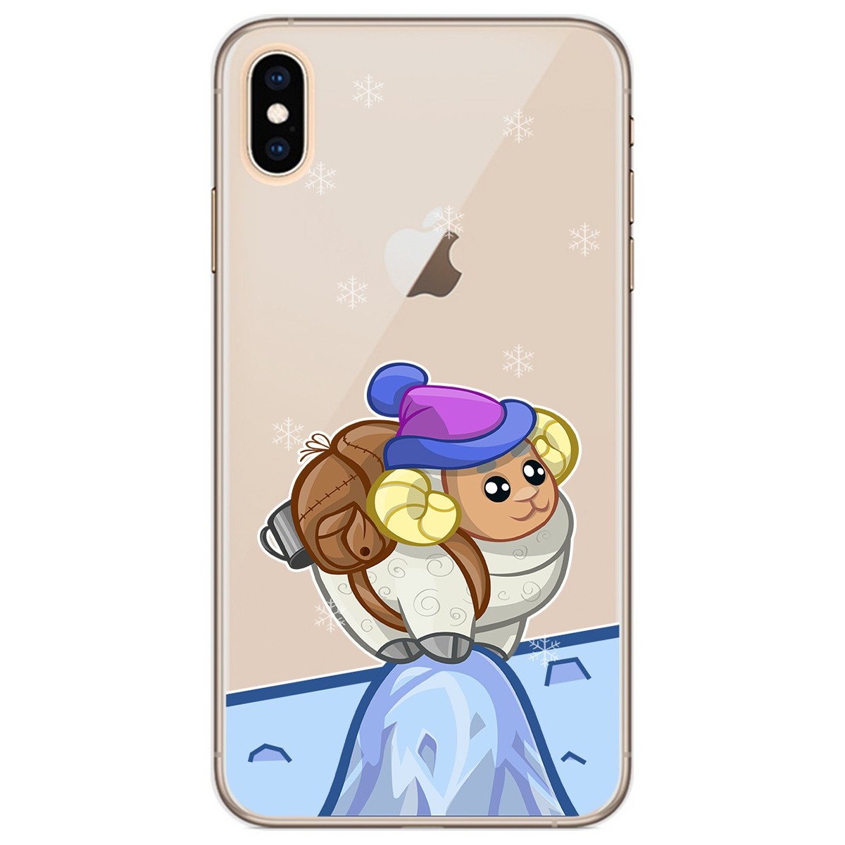 Tumundosmartphone Funda Gel Transparente para Iphone Xs Max diseño Cabra Dibujos
