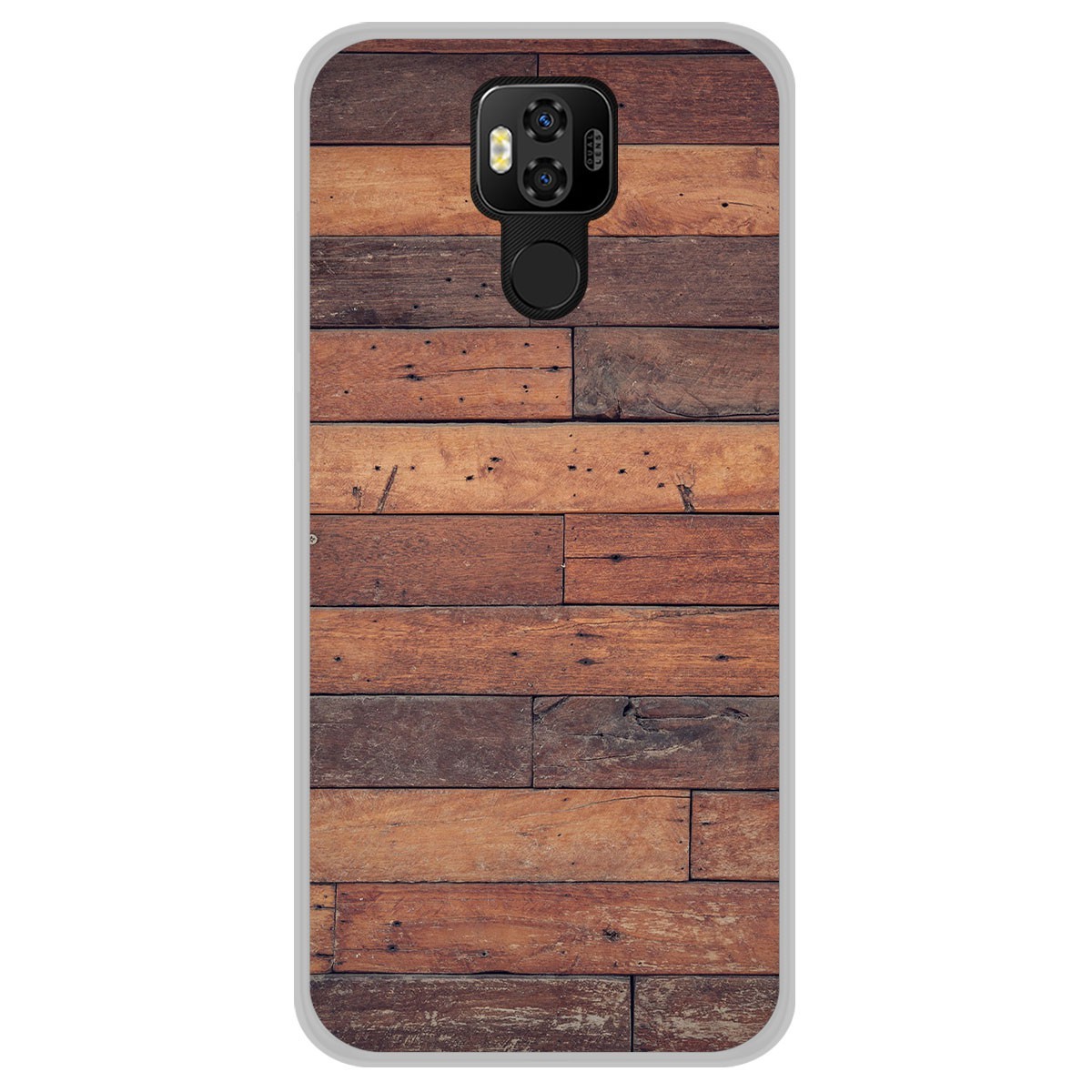 Tumundosmartphone Funda Gel Tpu para Ulefone Power 6 diseño Madera 03 Dibujos