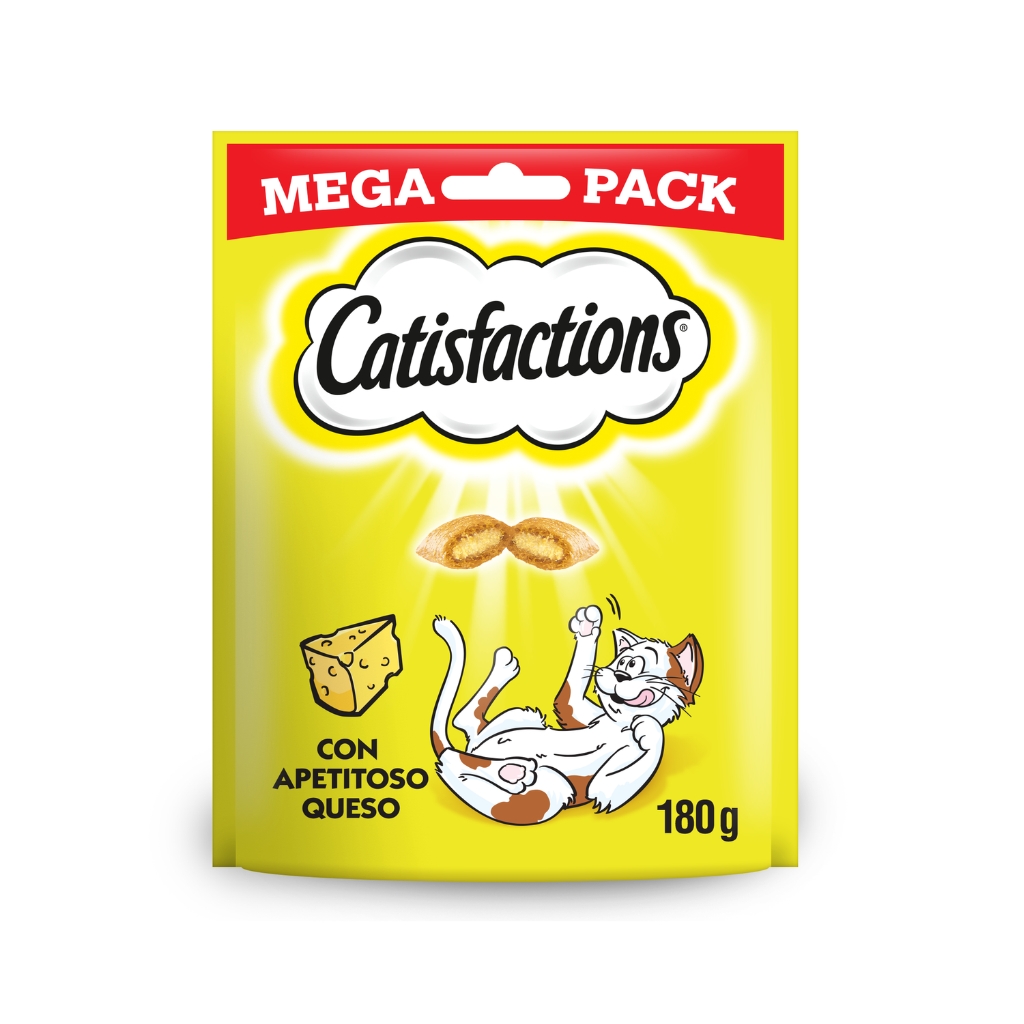 CATISFACTIONS Queso - Snack Premios para Gatos Doble Textura