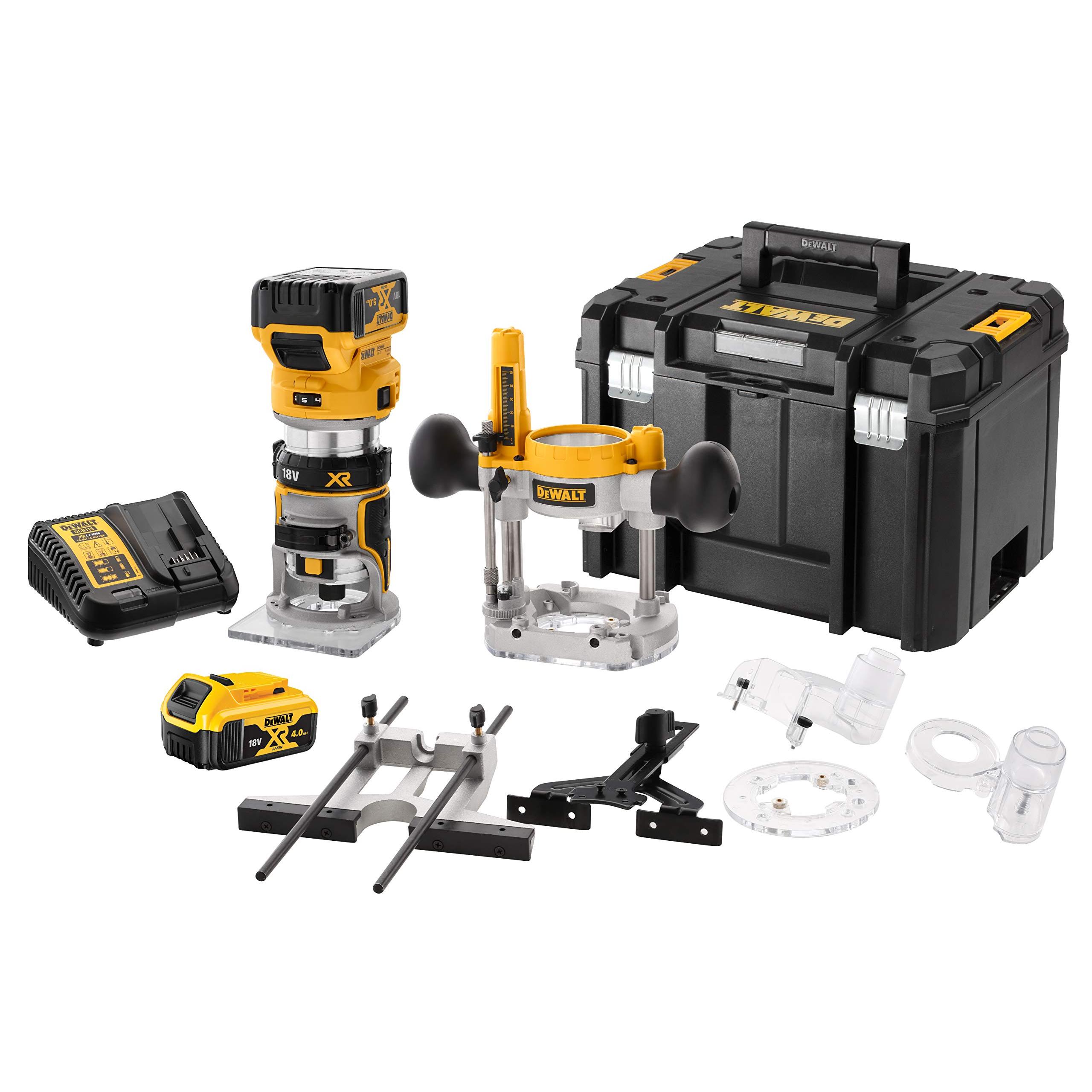 Dewalt frezarka  18v 2w1 8mm 2x5,0ah  tstak dcw604p2