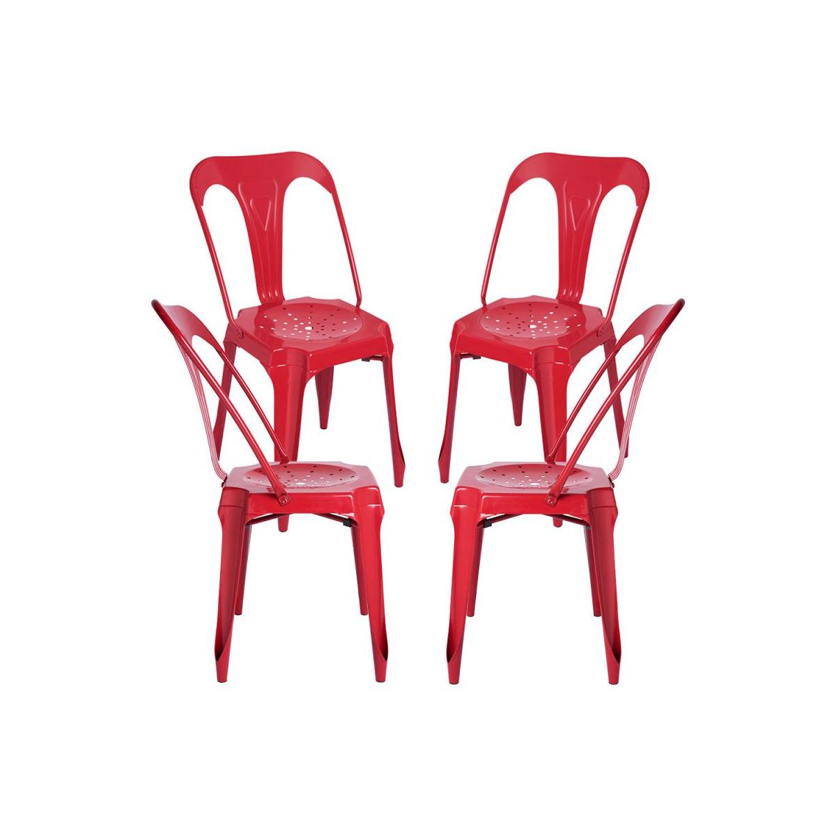 Regalos Miguel - Packs Sillas Comedor - Pack 4 Sillas Ulix - Rojo