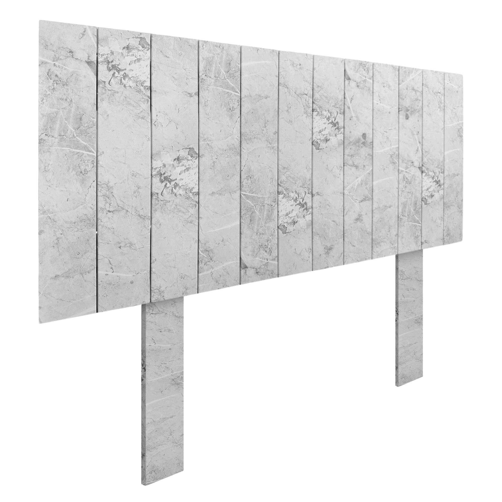 DHOME Cabecero de Madera reciclada DM Estilo Palet Vertical con Patas Cama Palets Herrajes incluidos