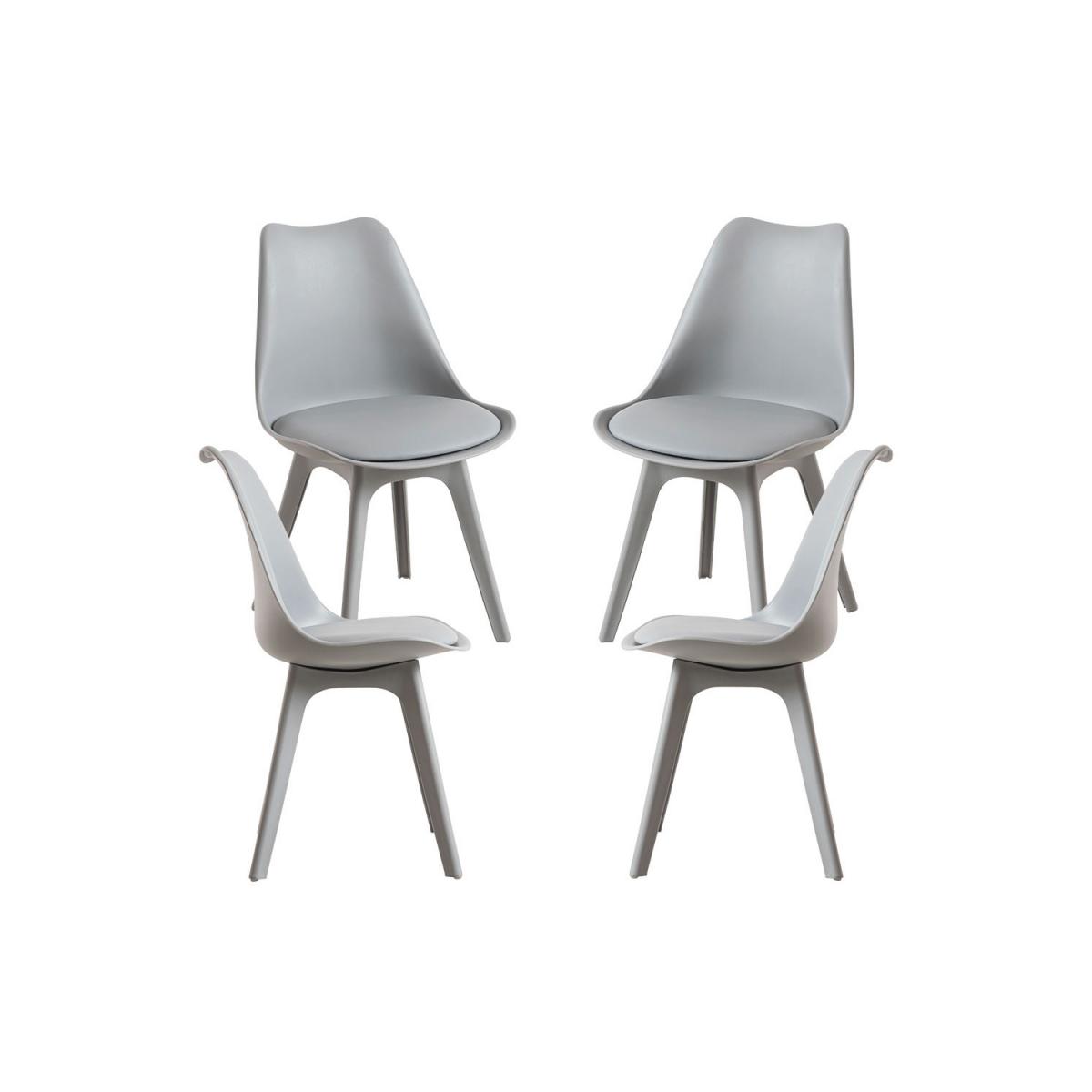 Regalos Miguel - Packs Sillas Comedor - Pack 4 Sillas Synk Suprym - Gris claro