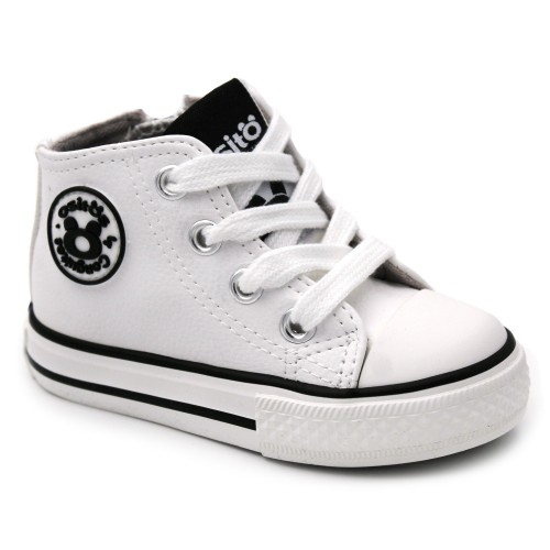Zapatillas altas Osito by Conguitos 141030 con puntera de goma en blanco o negro