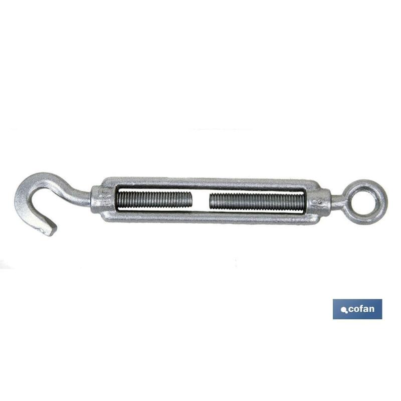 Tensor gancho-anilla zinc. din 1480 m-6   caja 50 unid.