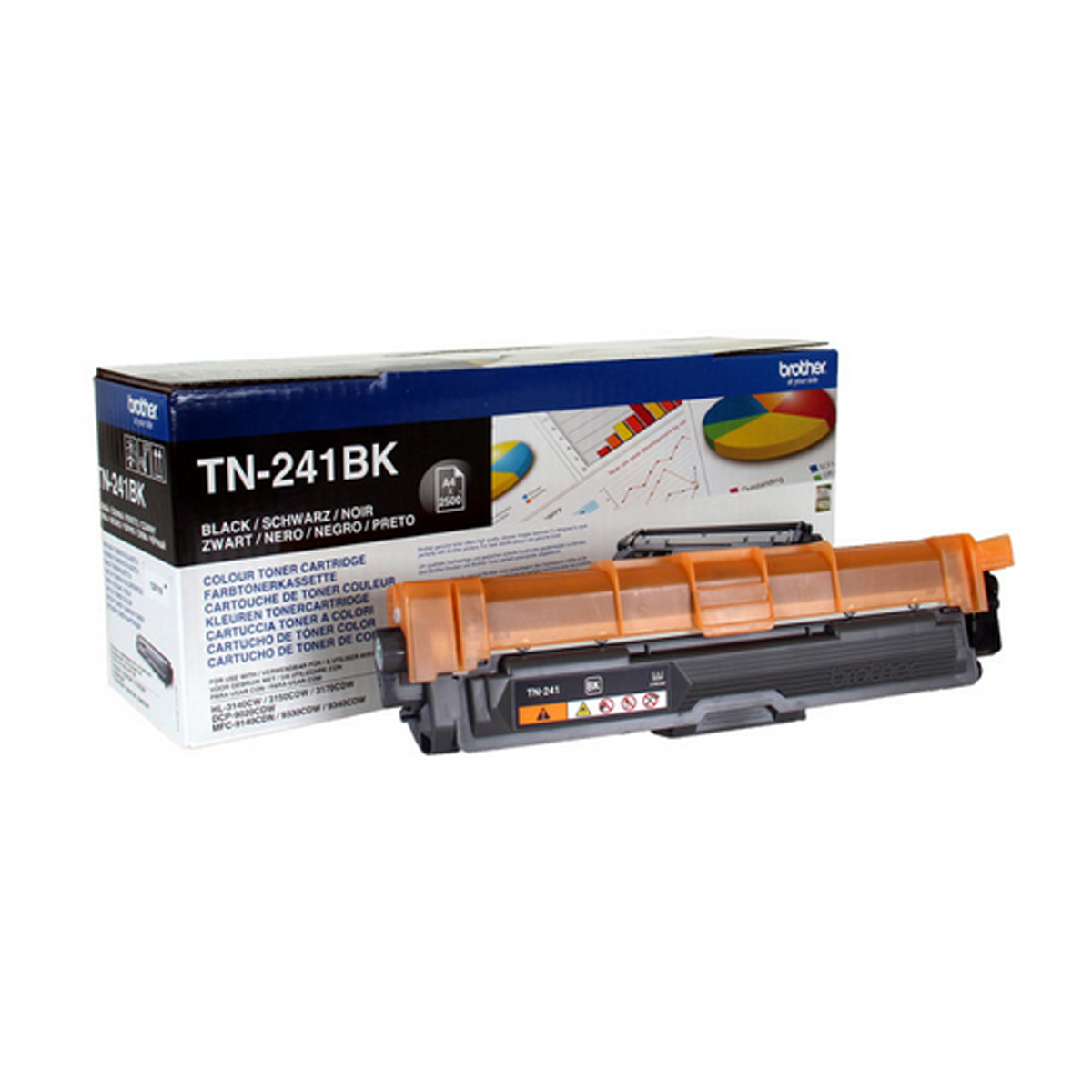 Toner Negro Brother TN241BK para Impresoras HL3140CW HL3150CDW HL3170CDW
