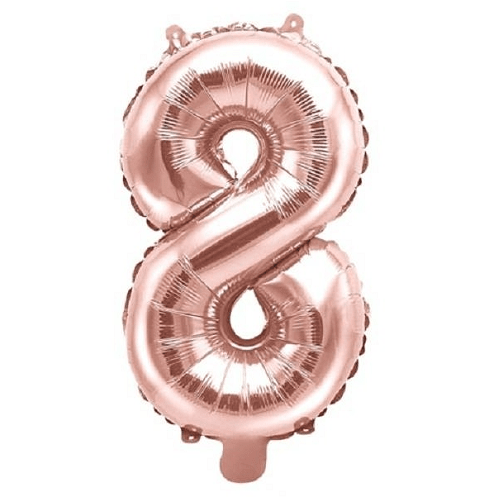 CABLEPELADO - Globo numero de cumpleaños - 45 cm - eventos - photocall - decoracion - color rosa plateado (numero 8)