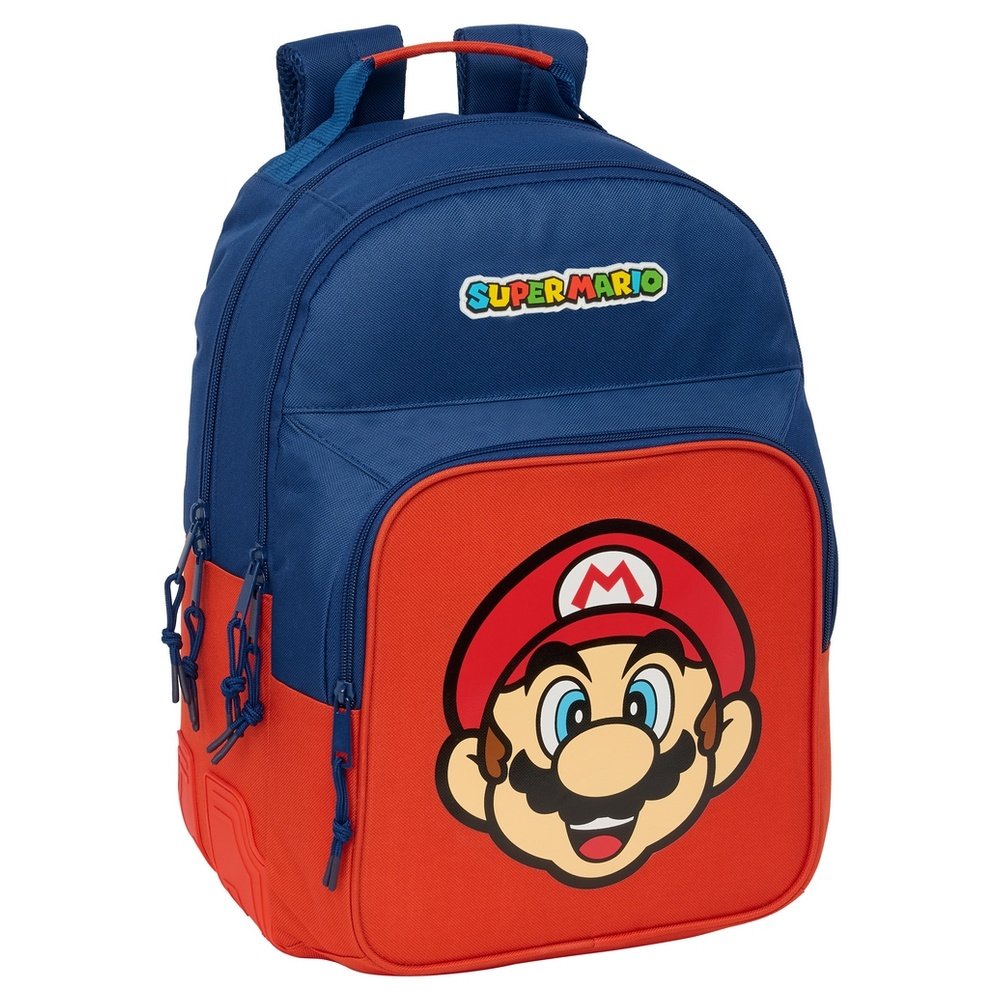 SAFTA  MOCHILA DOBLE CANTONERAS ADAPT. CARRO SUPER MARIO MAMMA MIA SUPER MARIO MAMMA MIA 15x32x42 Cms.