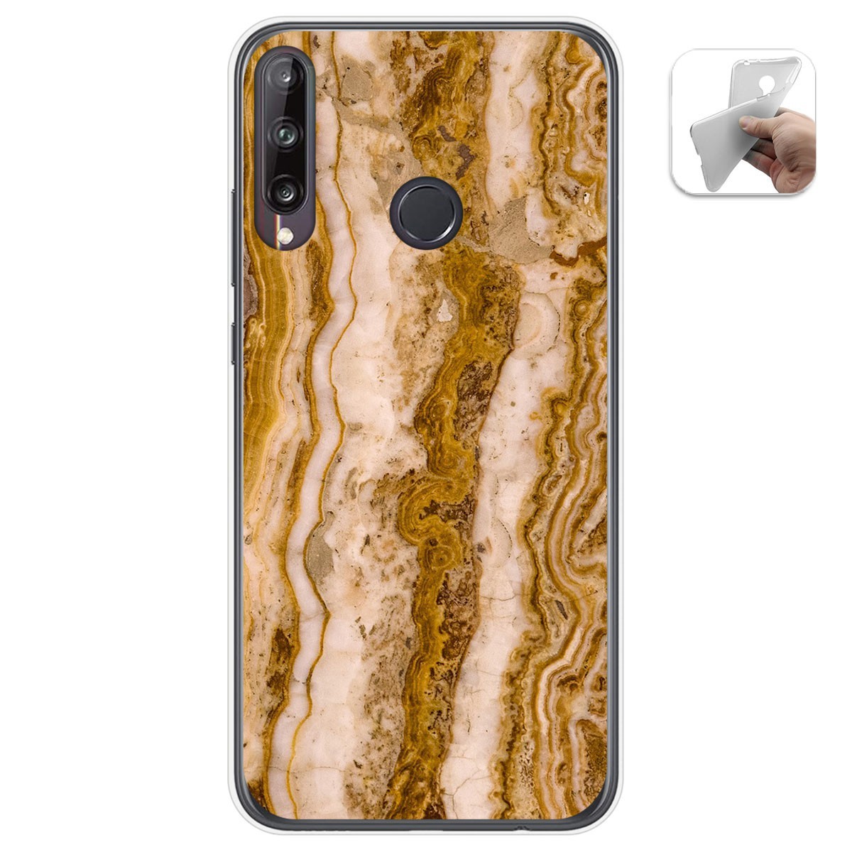 Tumundosmartphone Funda Gel Tpu para Huawei P40 Lite E diseño Mármol 10 Dibujos