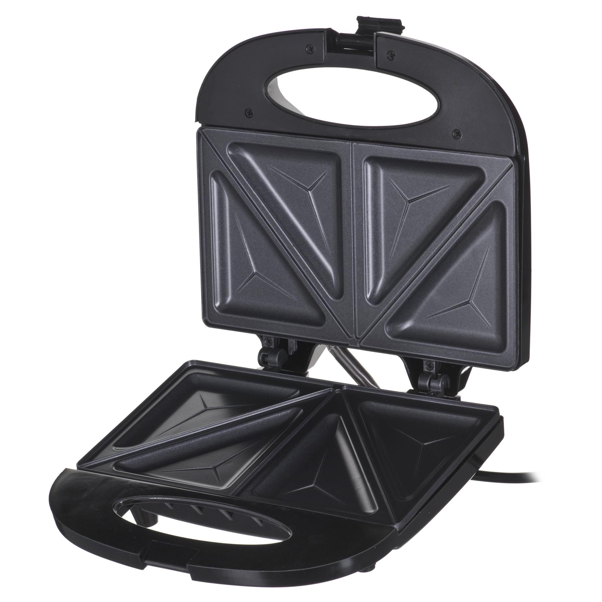Esperanza TKT002K Titanum Sandwich Maker, 700 W, Metal PC, Black, features a compact design, easy clean surface, and non-stick plates for versatile cooking.