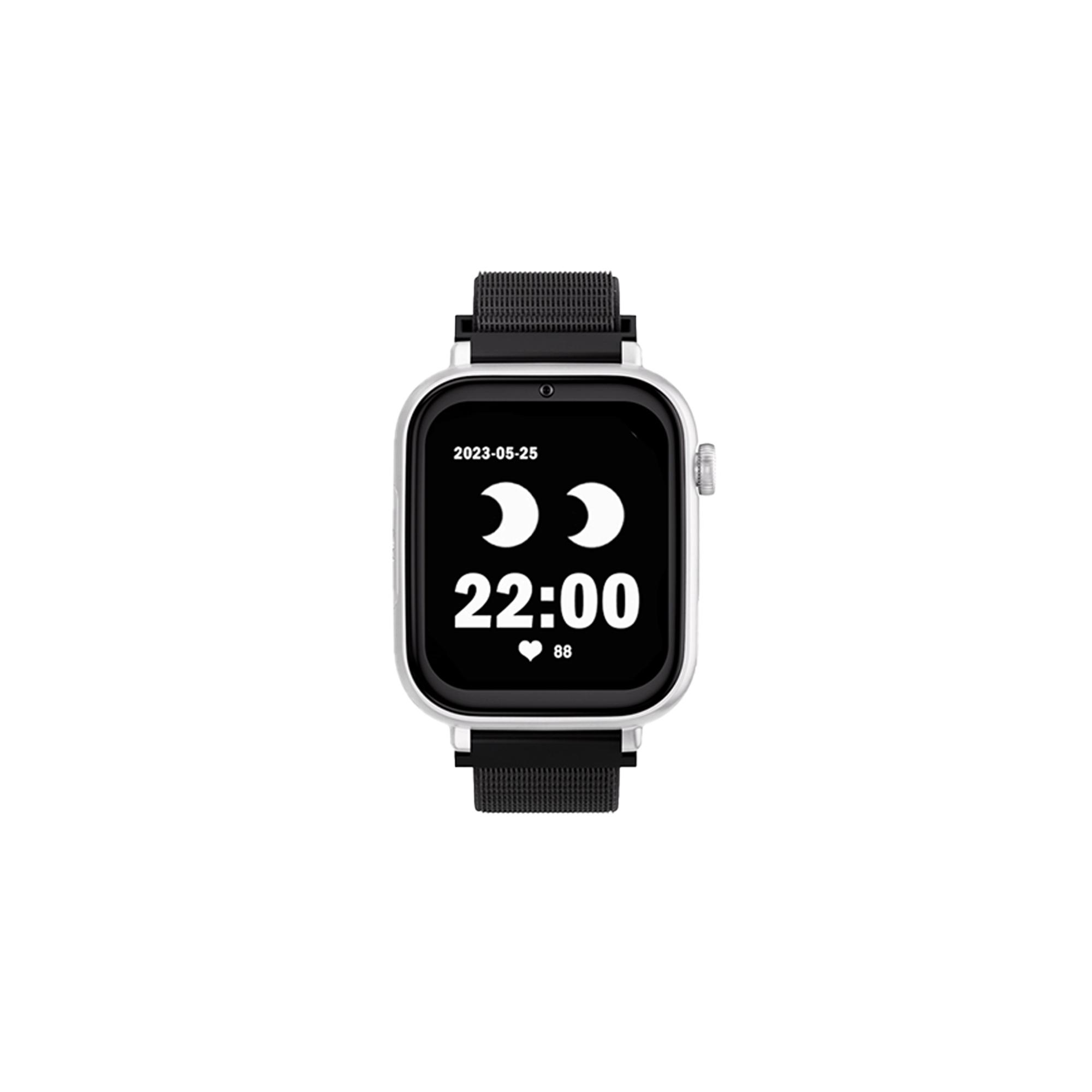 Reloj gps niño SaveFamily Relojes con GPS SaveWatch Plus 4G Reloj Inteligente niño Llamada Vídeo Face ID Correas Personalizables UltraSlim Fondos de Pantalla Musica Bluetooth App Store Tela Negra Save Family relojes inteligentes smartwatch NO INCLUYE SIM