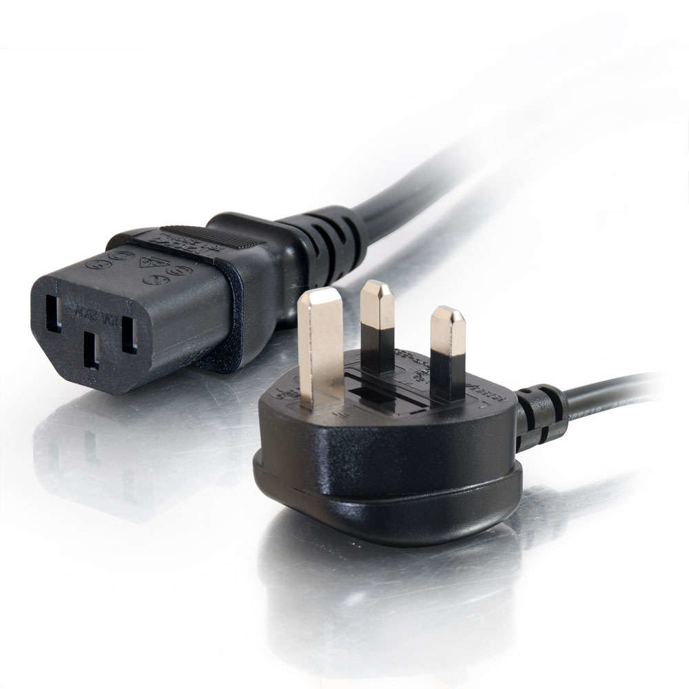 C2G Cable de Alimentación Universal de 2m Moldeado Negro