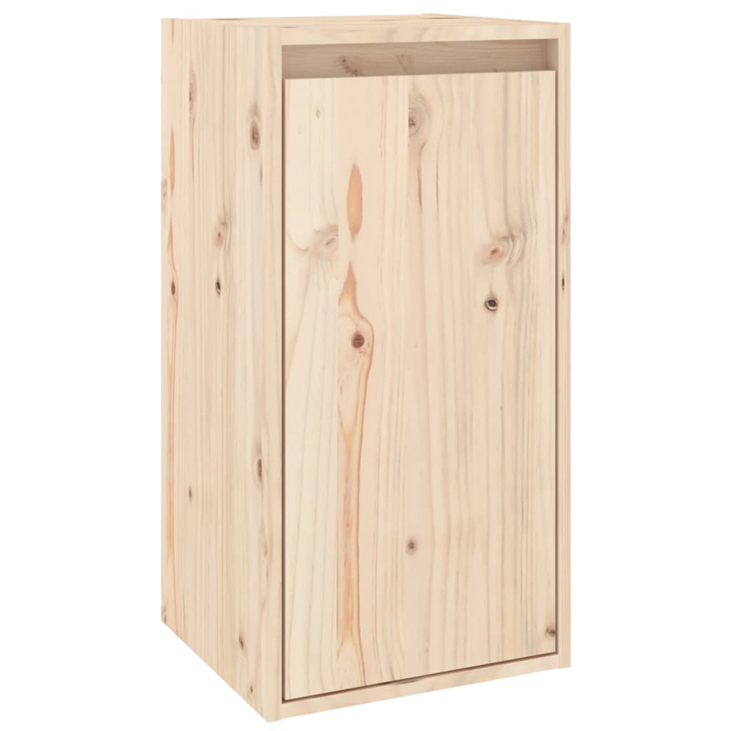 vidaXL Armario de pared de madera maciza de pino 30x30x60 cm Natural, Blanco, Gris Mueble Almacenaje Estantería para Oficina, Estudio, Dormitorio Estantería/Librería/ mueble de Almacenamiento