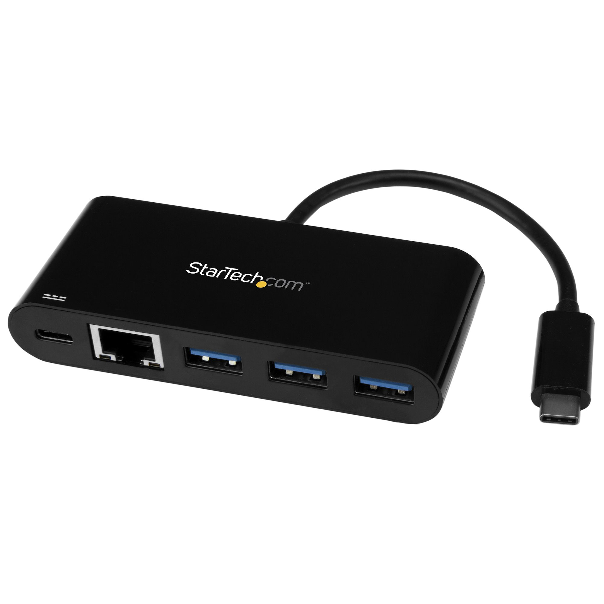 Hub Concentrador USB 3.0 USB-C de 3 Puertos con Ethernet Gigabit y Entrega de Potencia - Ladrón USB