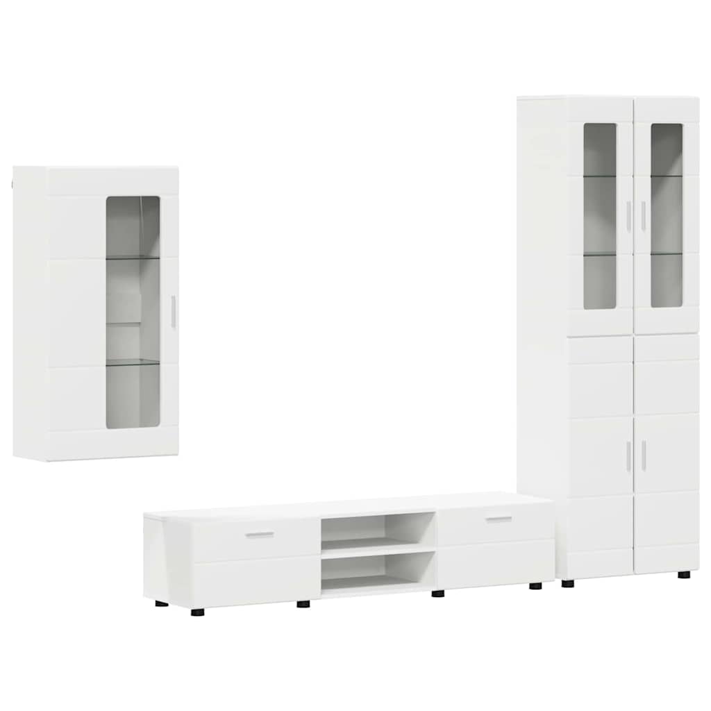 vidaXL Conjunto de mueble de TV con cajón FLORIN Madera de ingeniería