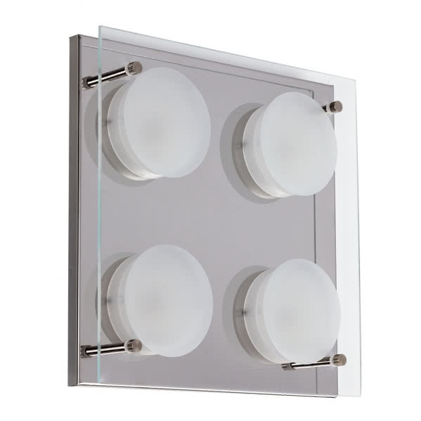 Plafon 4x6w 4000k antioquia cromo 1600lm  (22x22x5,5)