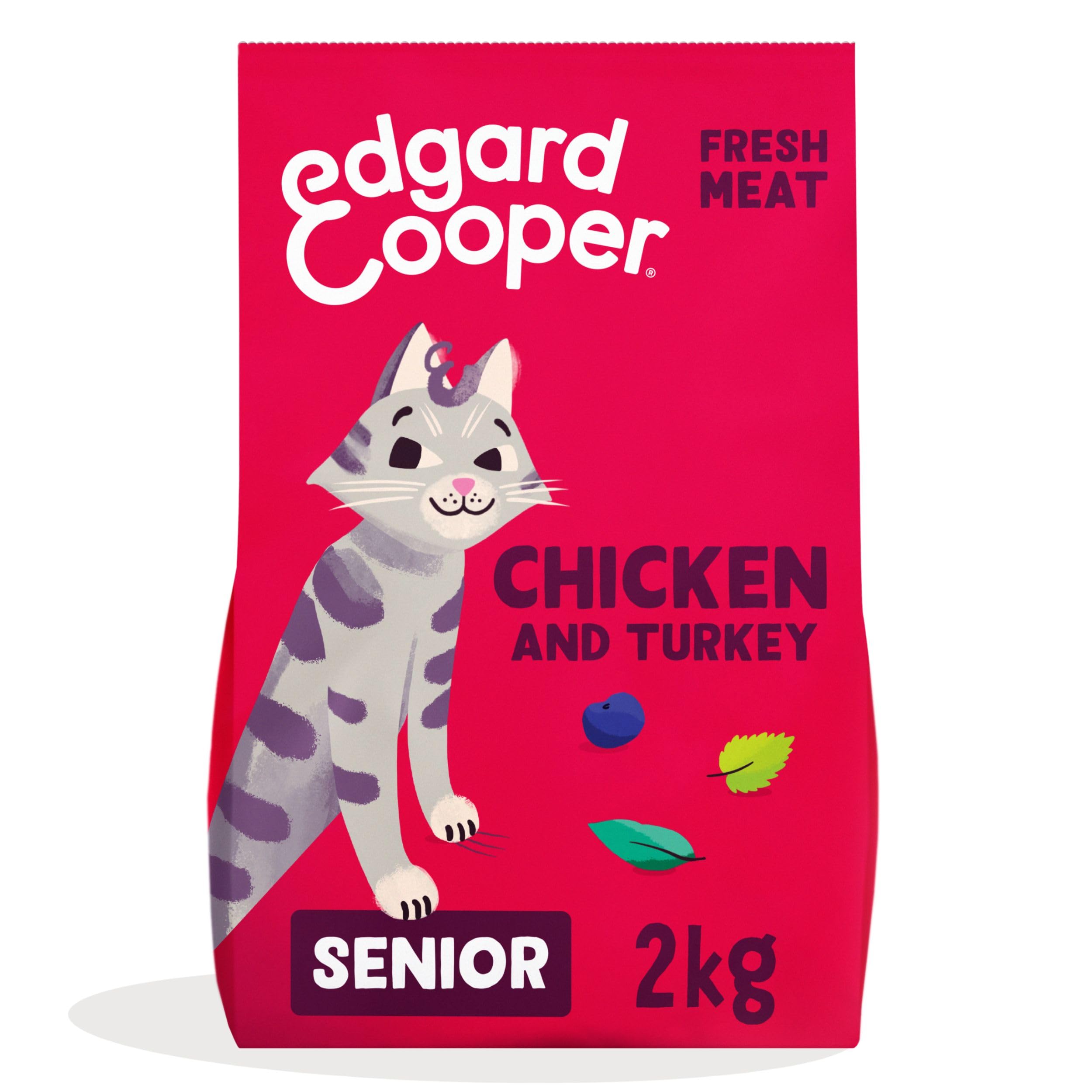 Comida para Gato Senior EDGARD & COOPER de Pollo y Pavo 2kg