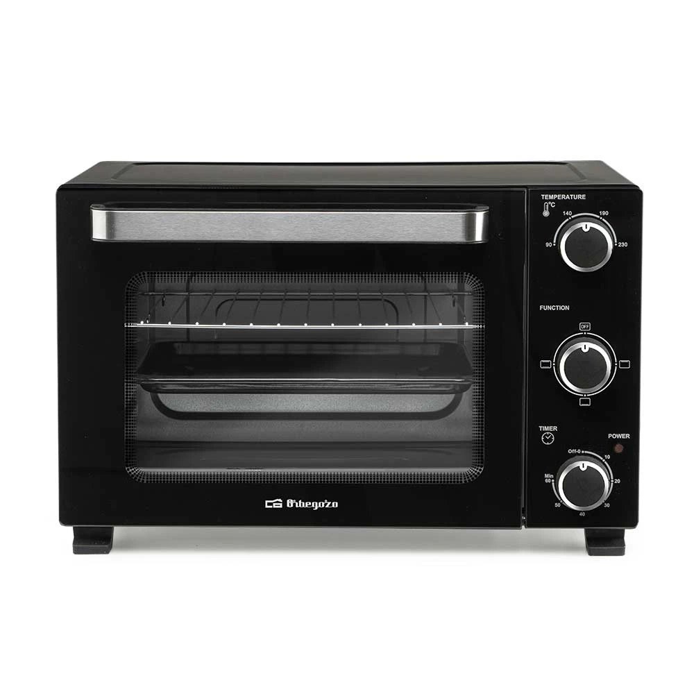 Orbegozo - Horno sobremesa HO 282 de 28 L, negro, con control de temperatura 90–230 °C y resistencias de acero inoxidable para cocina compacta