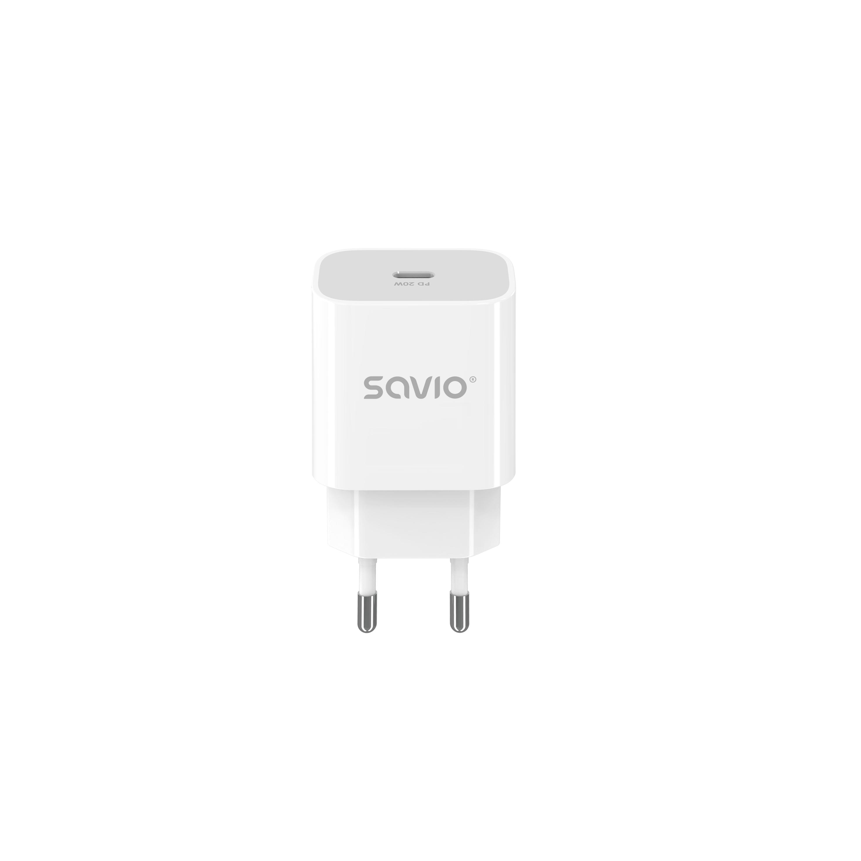 Savio SAVLA-09 cargador de dispositivo móvil Universal Blanco Corriente alterna Exterior
