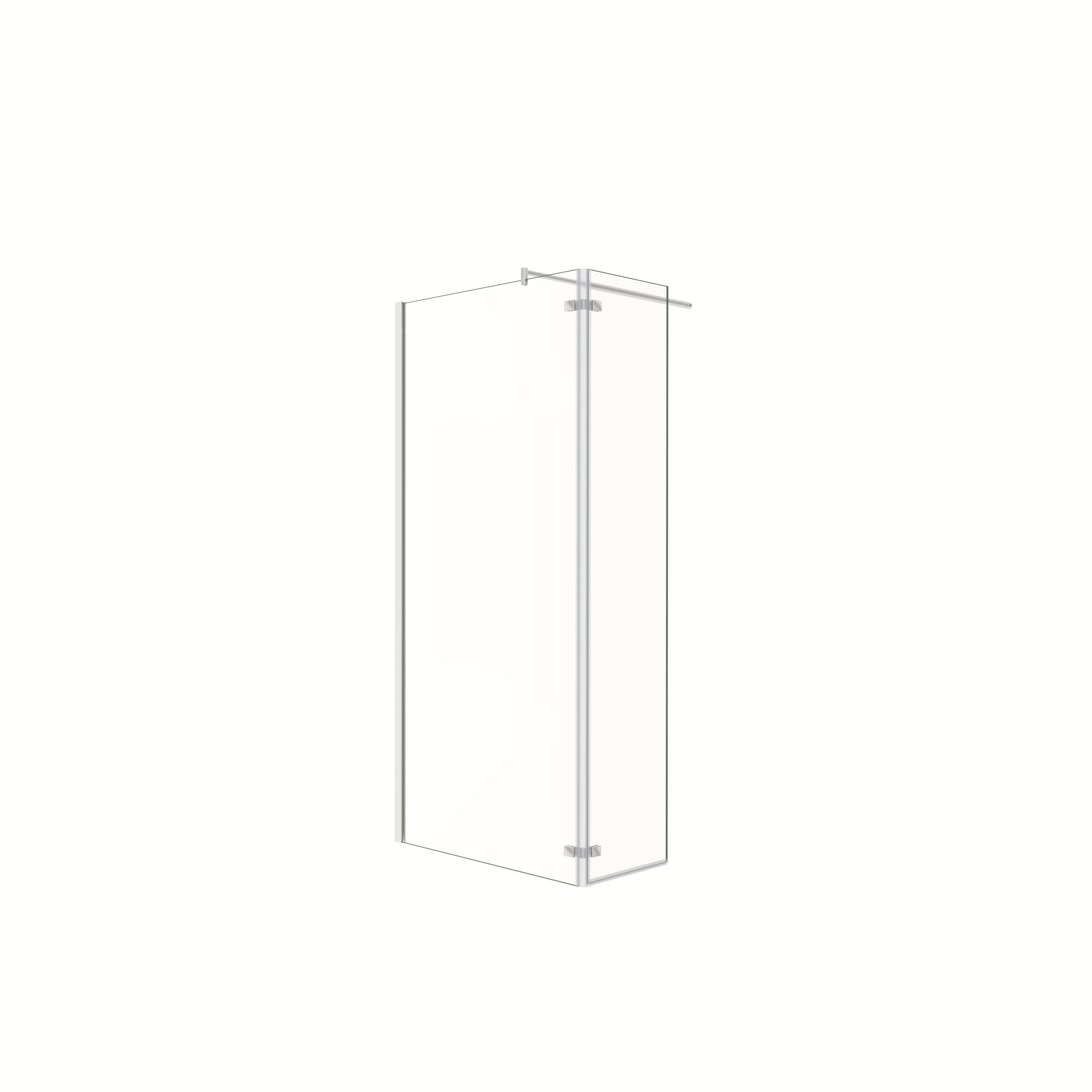 AICA Walkin,Panel de ducha 2 hojas con Bisagra Panel fijo+giratorio Vidrio Antical 8mm con Barra 70-120cm Perfil Cromado ([88-90]+40)x200cm