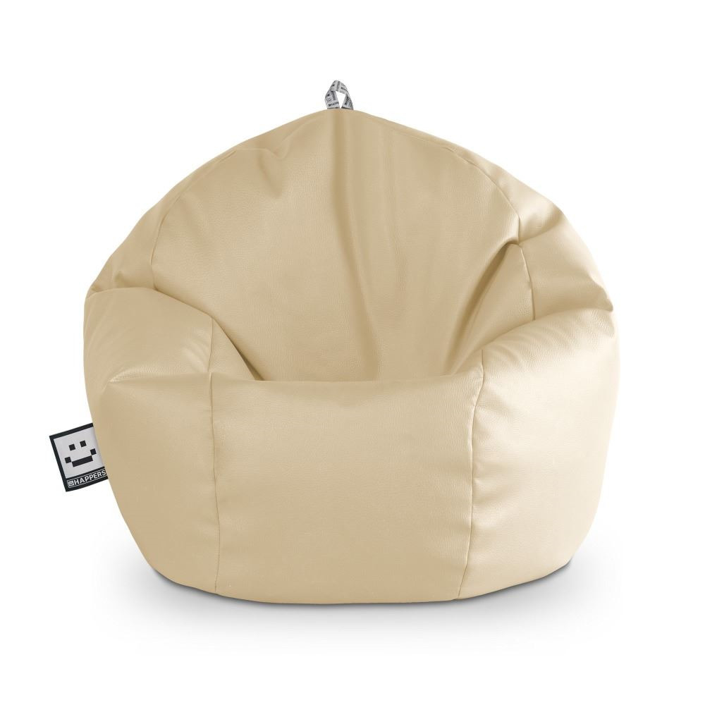 Puff Pelota Polipiel Crudo HAPPERS - Cómodo, ligero y resistente. Make it Happers®