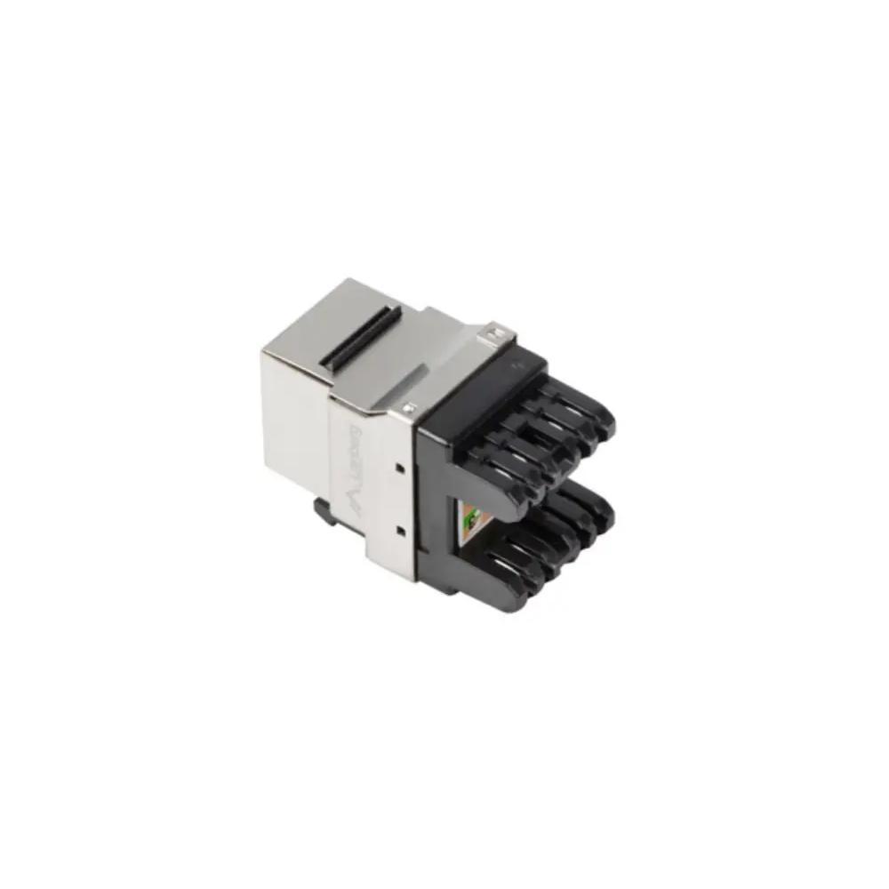 Keystone Lanberg KSF6-1000 Plano Negro Metálico RJ-45 LSA Macho-Hembra