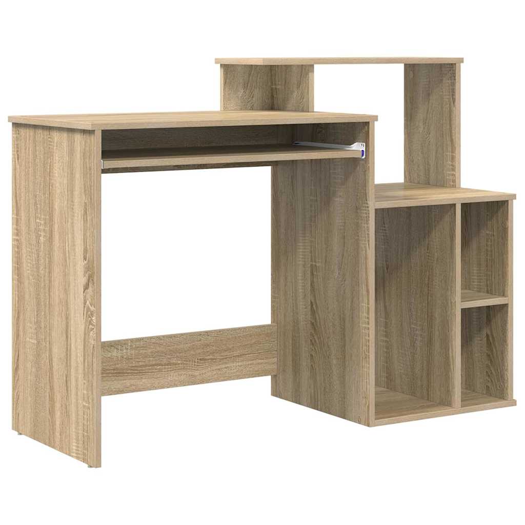 vidaXL Escritorio con cajón Roble Sonoma 120,5 x 44 x 88,5 cm