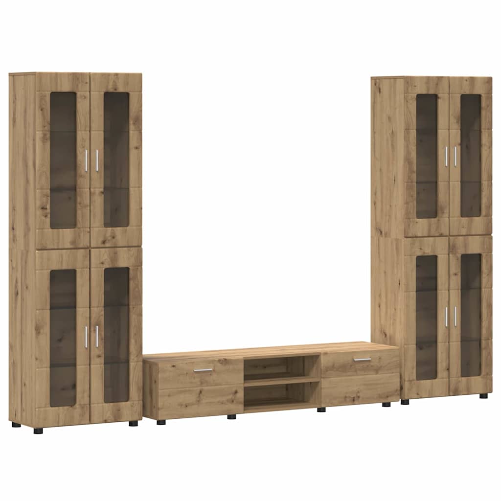 vidaXL Conjunto de mueble de TV con cajón FLORIN Madera de ingeniería