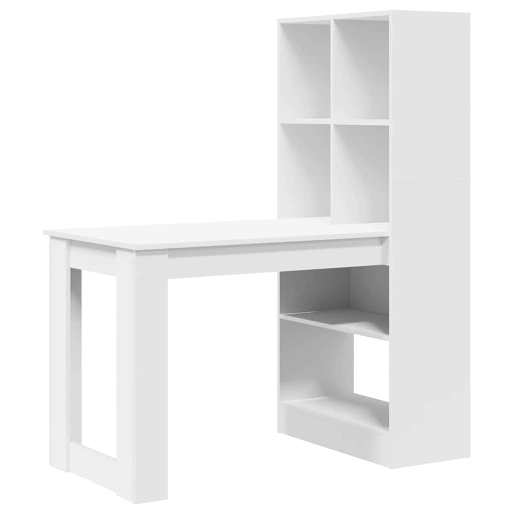 vidaXL Escritorio con estante 122 x 67 x 145 cm Madera de ingeniería