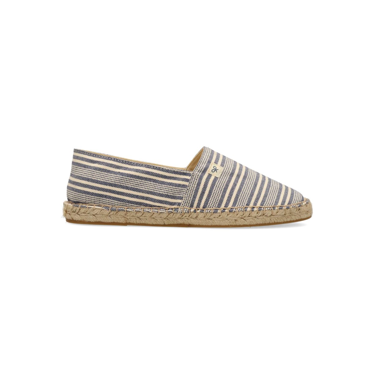 Silbon - Zapatilla alpargata lona hombre estampada con rayas, suela de yute natural y piso de goma, diseño original versátil para outfits de verano