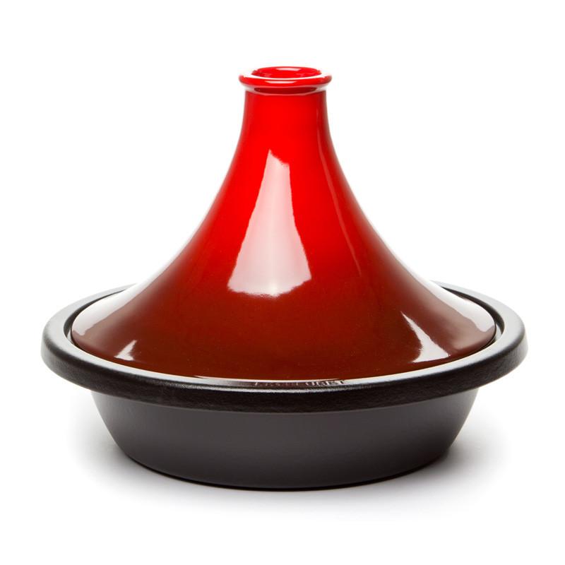Tajine Le Creuset de Hierro Fundido con Tapa de Cerámica para Cocción Lenta, Ideal para Platos Aromáticos y Jugosos