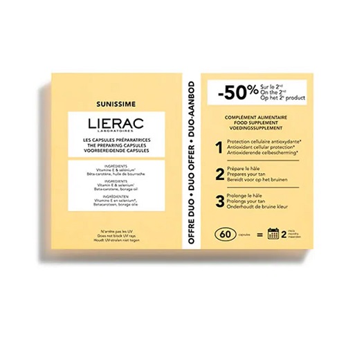 Lierac Sunissime Duo Capsulas Preparadoras - 2X30 Caps - Protección Antioxidante