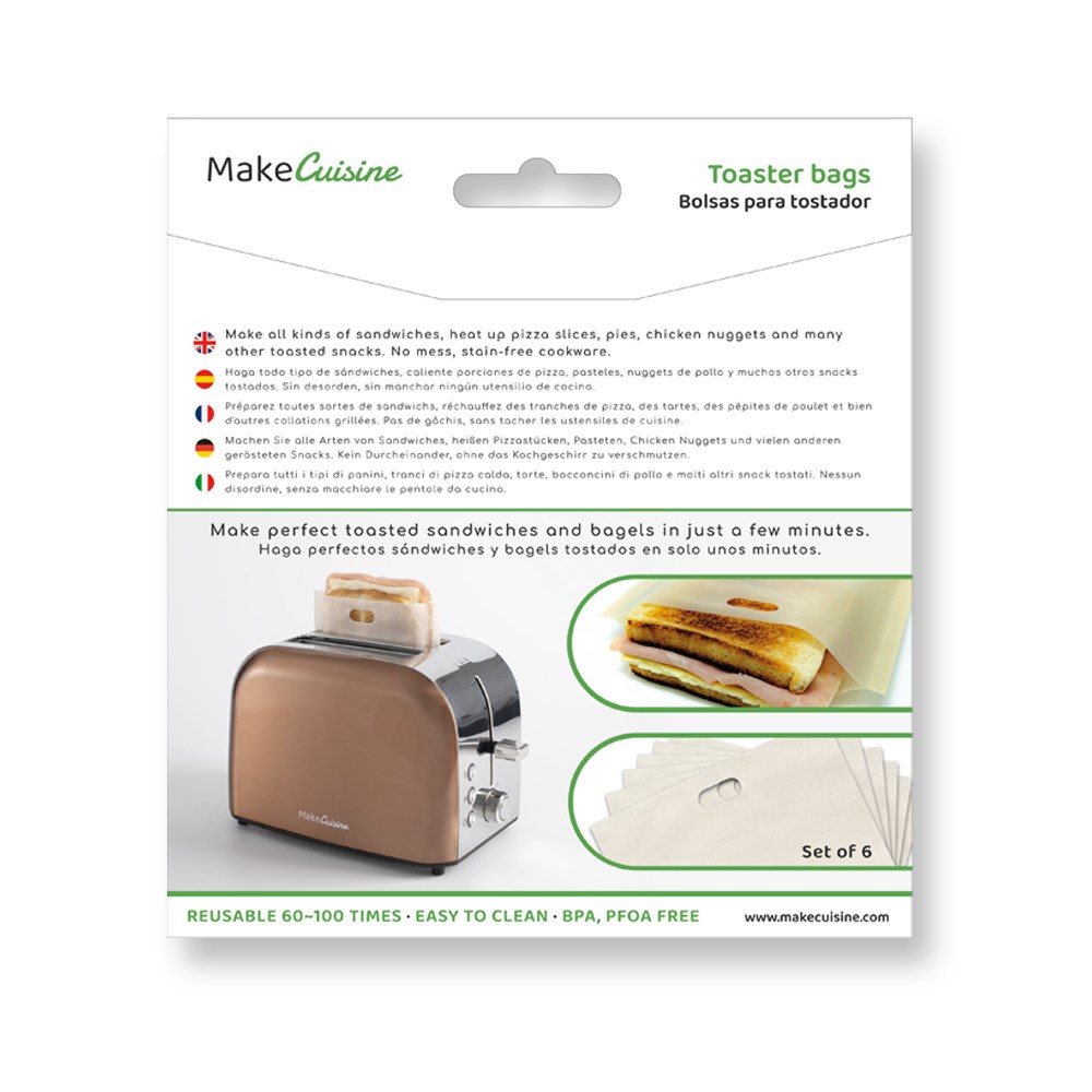 MakeCuisine - Bolsas para Tostador Reutilizables - Set de 6