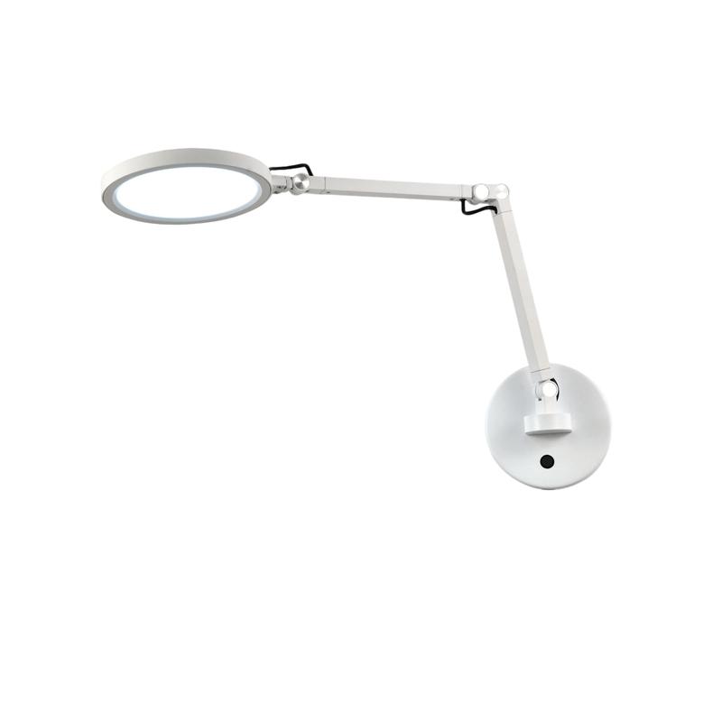 Regina - Lámpara de pared redonda ajustable Fabas Luce - Aplique LED regulable de 9 W con CCT (3000 K, 4000 K, 5000 K, 6000 K) - Blanco