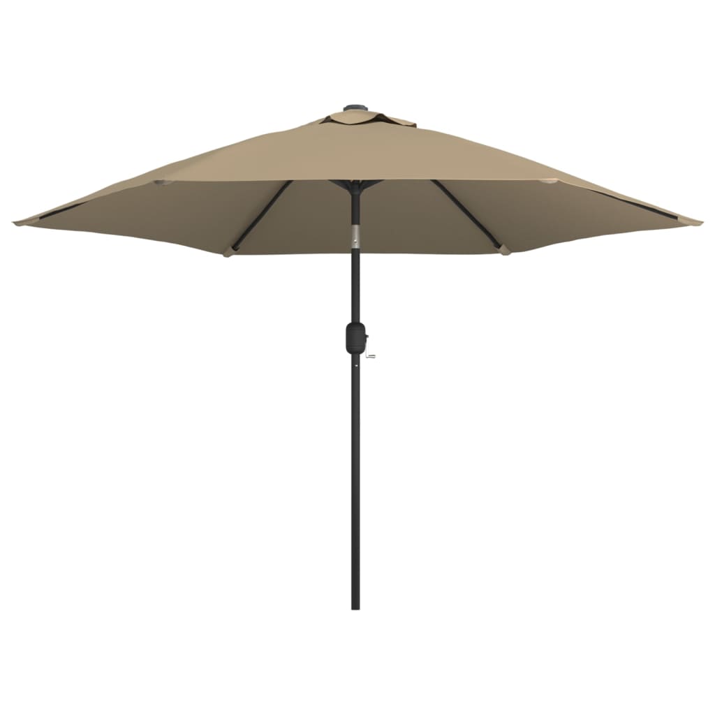 vidaXL Sombrilla de jardín con palo de metal taupe 300 cm