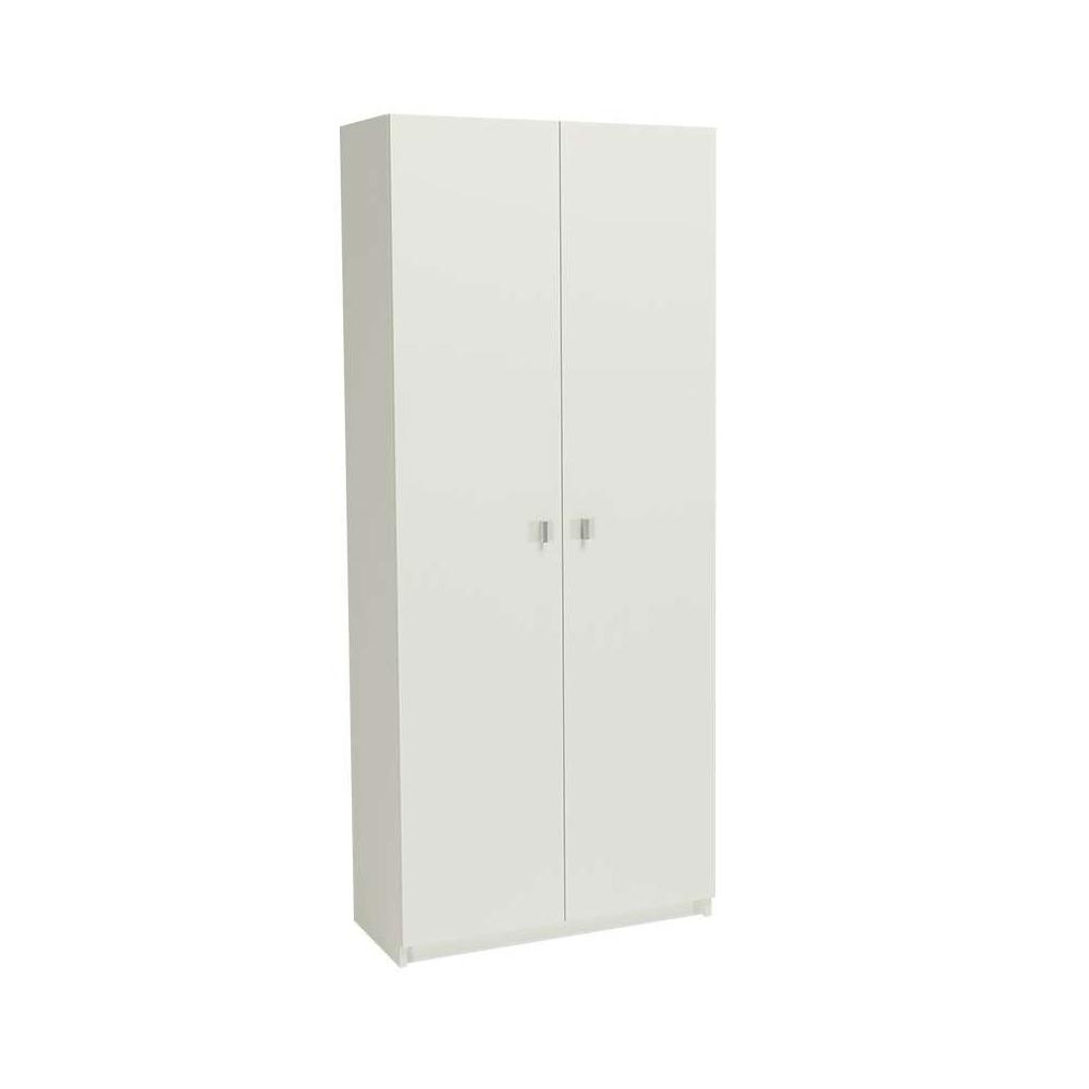 Suinplas Decoraciones ARMARIO MULTIUSOS 2 PUERTAS BLANCO CON ESCOBERO K8004