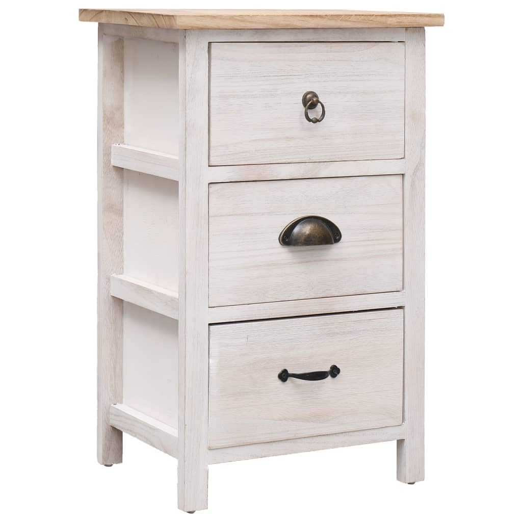 vidaXL Armario auxiliar de madera de paulownia en dimensiones 35 x 25 x 57 cm/35 x 30 x 90 cm/38 x 28 x 86 cm | estructura resistente ideal para salón dormitorio o estudio