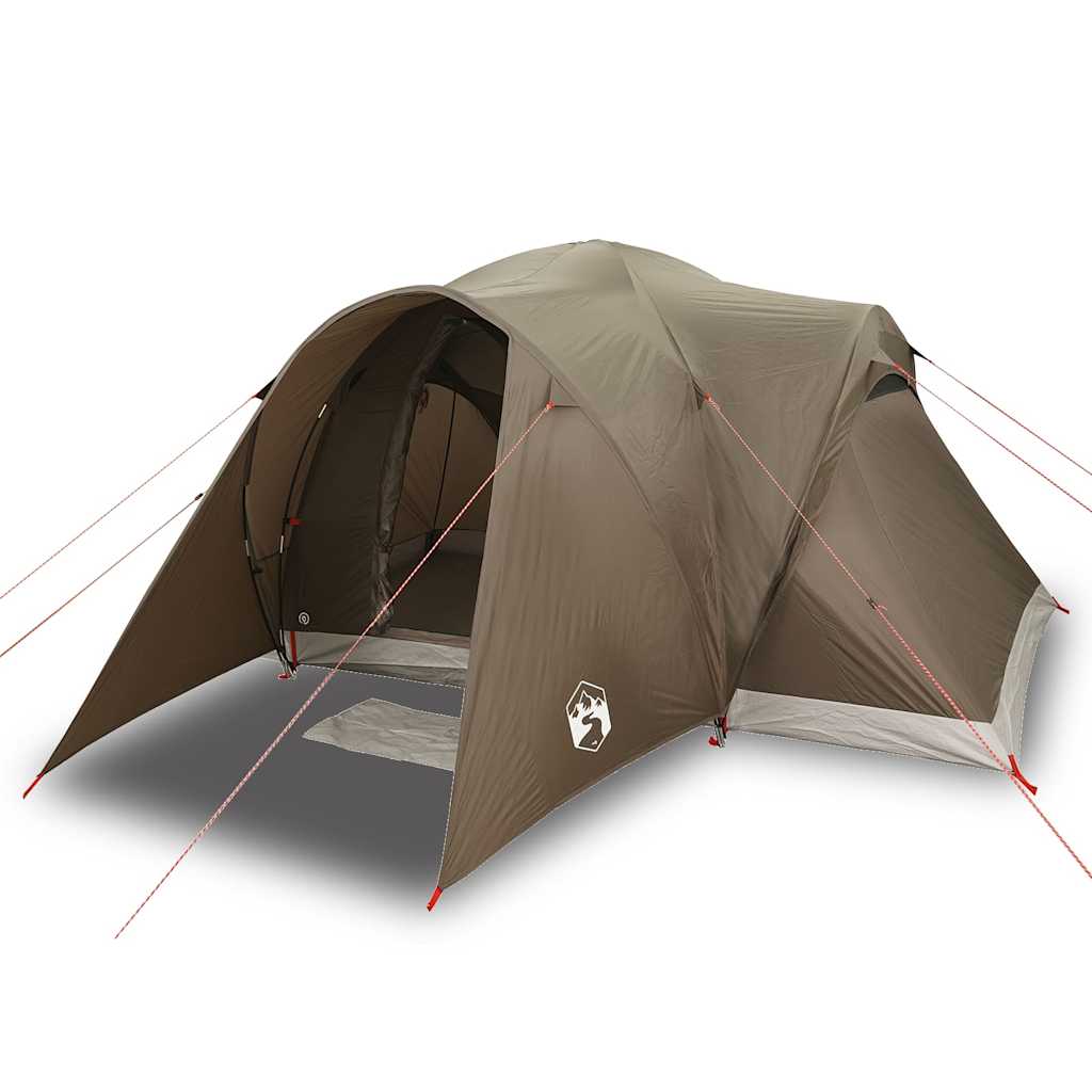 vidaXL Tienda de campaña familiar iglú 6 personas impermeable marrón