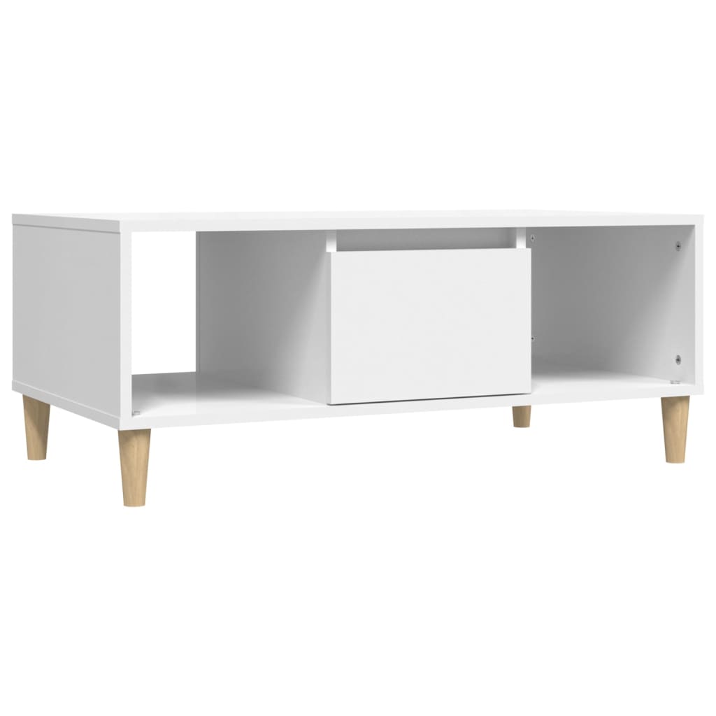 Vidaxl Mesa de Centro Madera Contrachapada 90x50x36,5 Cm Blanco