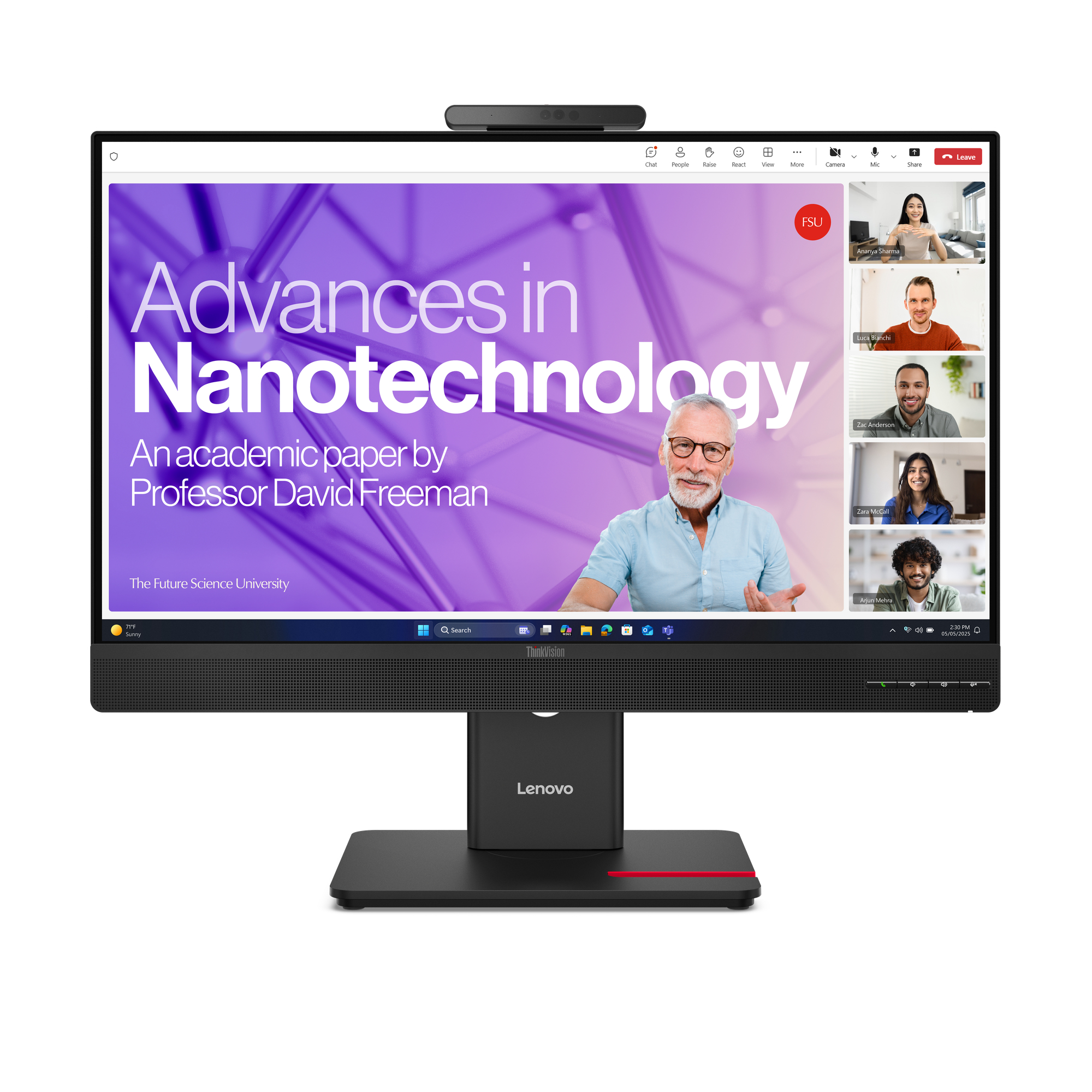 Lenovo ThinkVision T27QD-4v pantalla para PC 68,6 cm (27") 2560 x 1440 Pixeles Quad HD LCD Negro