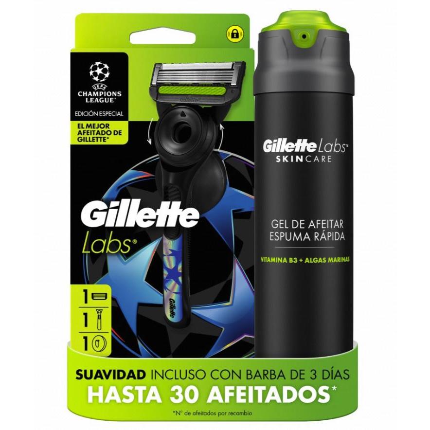 Gillettelabs Pack: Gel para afeitar + 1 Maquinilla con colgador.