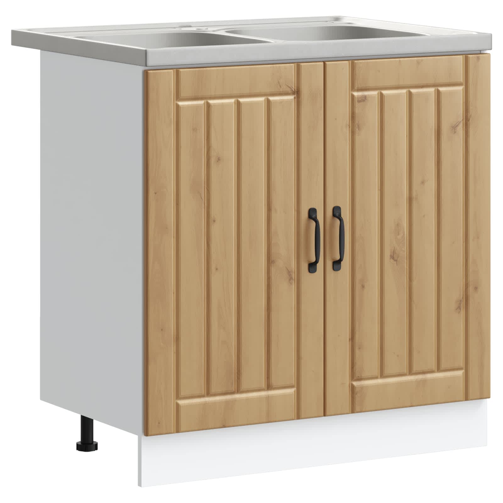 vidaXL Mueble Bajo para Fregadero Lucca 2 pcs Madera de ingeniería